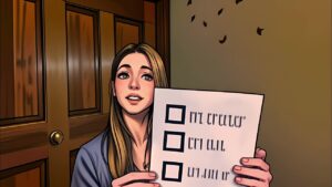 Explaining how to check schedule with visual